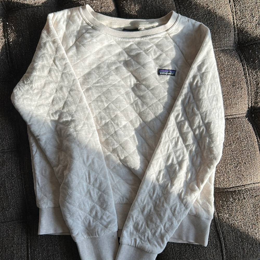Patagonia Organic Cotton Quilt Crew pullover sweater women’s sz small